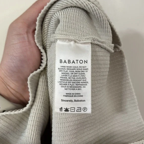 Aritzia Babaton Sculpt Knit Criss Cross Tank Matte Pearl Size Medium - Picture 8 of 8